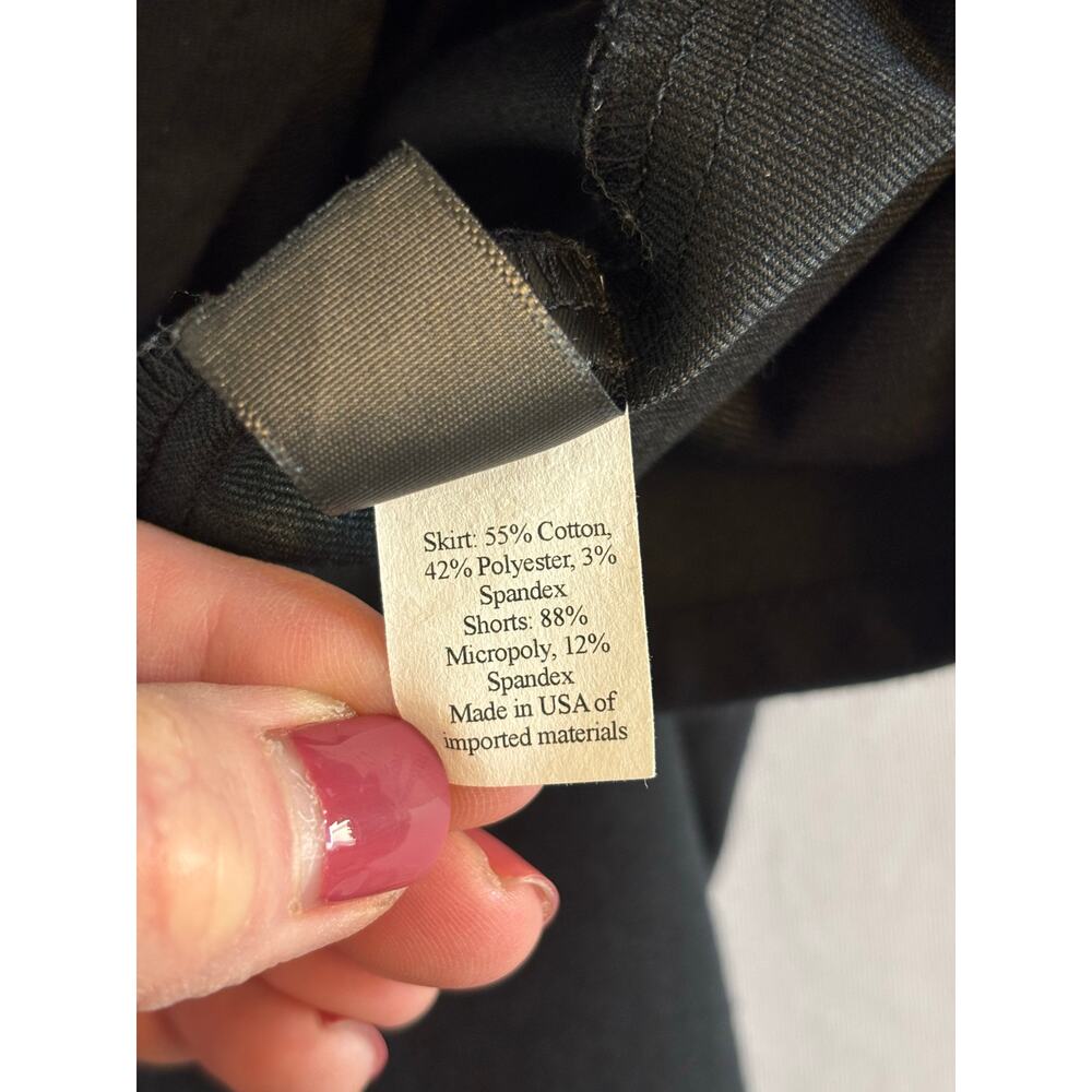 Betabrand Black Mini A-Line Skirt for Work - Picture 7 of 10